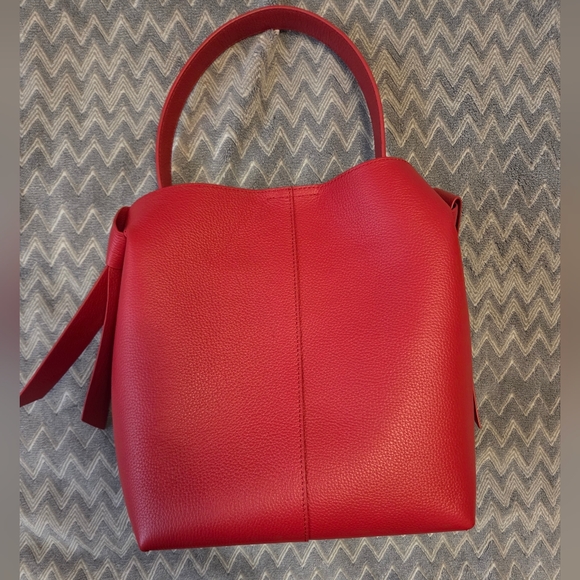 Danier Red Leather Handbag - Picture 7 of 8